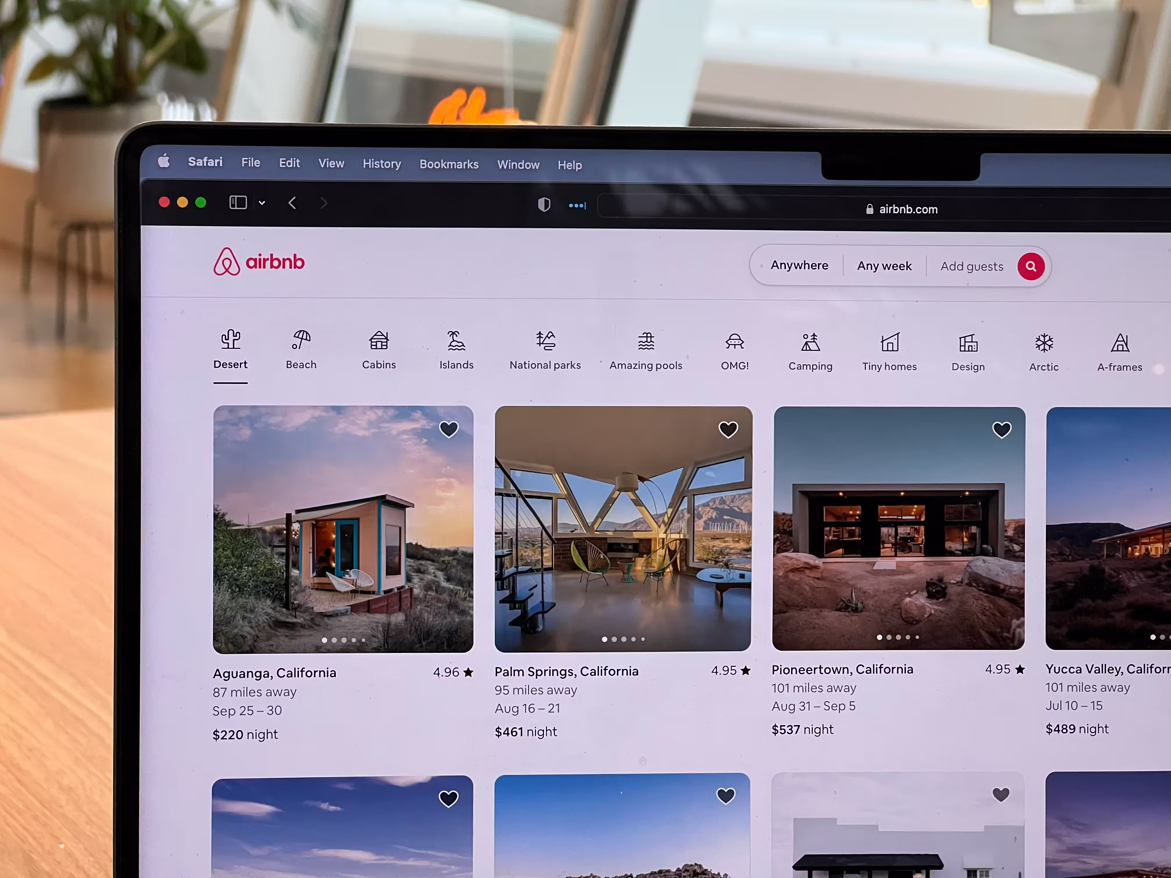airbnb stranica